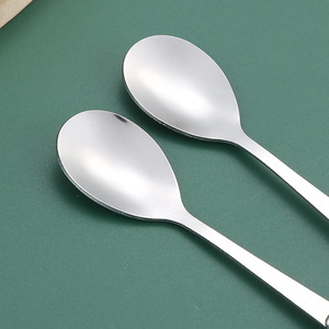 ช้อนสแตนเลส 304 ด้ามไม้ หัวกลมยาว ช้อนขนมหวาน/ไอศกรีม/ข้าวโอ๊ต - Product Image 2
