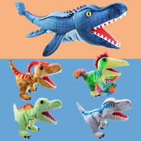 Marionnette à main dinosaure Tyrannosaure en peluche super douce à bouche ouverte pour spectacle de maternelle, marionnette à doigts parent-enfant