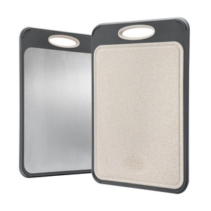 Extra Large <b>Plastic</b> Cutting Board Double Side Chopping Board Stainless Steel Cutting Board with Easy-Grip Handle - Product Image 1