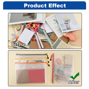 Bolsa de Malla Personalizada A3/A4/A5/A6 con Cierre, Bolsa para Documentos Impermeable, Estuche para Lápices, Bolsas de Almacenamiento para Útiles Escolares y de Oficina - Product Image 5