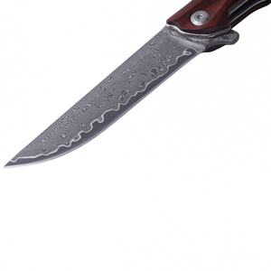 Boutique Damasco <span class=keywords><strong>cuchillo</strong></span> plegable mango de madera personalizado de alta calidad al aire libre Camping táctico EDC <span class=keywords><strong>cuchillo</strong></span> de bolsillo <span class=keywords><strong>cuchillo</strong></span> de combate OEM - Product Image 4