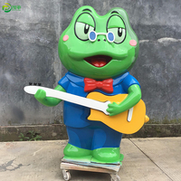 Patung Katak Lucu Bermain Gitar, Resin Art Deco, Hiasan Gantung Dekoratif untuk Rumah, Desain Eropa, Dapat Dikustomisasi