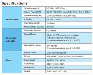 SJ Optics AR-860A Otomatik Refraktometre/Keratometre AI <span class=keywords><strong>Huvitz</strong></span> Metal Gövdeli Elektronik Güçlü ve 1 Yıl Garantili - Product Image 2