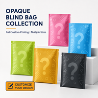 Sacs opaque personnalisés imprimés, pochettes à trois soudures latérales pour assortiments de fournitures artisanales, impression de logo à motif ondulé