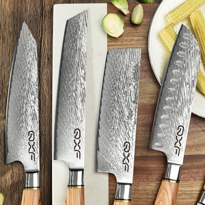 Ensemble de 5 couteaux de cuisine japonais, acier Damas 67 couches, ensemble de couteaux de chef, bois d'olivier, couteaux à sushi, <span class=keywords><strong>kiritsuke</strong></span>, couteaux à éplucher avec épingle en mosaïque - Product Image 5