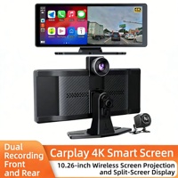 Écran intelligent Carplay & Android Auto pour voiture, enregistrement double 4K, navigation DVR pour lecteur universel