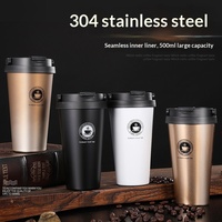 Mug isotherme portable en acier inoxydable 304, cadeau créatif classique, pour boissons chaudes, portable, promotionnel, avec logo imprimé, design moderne et minimaliste