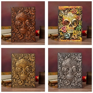 Bán Hot Gothic Fancy wiccan cá nhân A5 máy tính xách tay màu đen bìa cứng Tạp Chí Pad da Tùy chỉnh nhiệt RÀNG BUỘC ĐỐI với món quà - Product Image 4