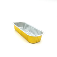Plateau de cuisson en aluminium coloré or de 800 ml, taille personnalisée, jetable, avec couvercles