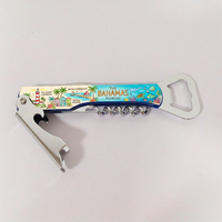 Nouveau Couteau de Poche Multifonctionnel 11-en-1 en Forme d'Aratinga du Costa Rica, Souvenir de Voyage Tendance, Plaqué Argent, Vente en Gros Personnalisée