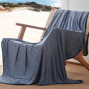 Summer Cooling Bamboo Fiber Nylon Knitted Plain Lightweight Breathable Ice Blanket for Hot Sleepers - Product Image 4