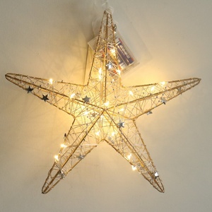 Décoration <span class=keywords><strong>de</strong></span> Noël SHUANGYUAN, <span class=keywords><strong>étoile</strong></span> <span class=keywords><strong>de</strong></span> sommet d'arbre LED <span class=keywords><strong>de</strong></span> luxe, 40 cm, fil métallique, avec lumières - Product Image 2