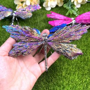 Cristales curativos, artesanías, adornos de libélula, Arco Iris, Aura, turmalina <span class=keywords><strong>negra</strong></span>, mariposa para Decoración - Product Image 2