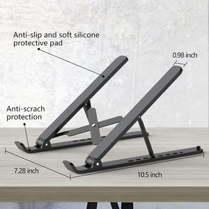 Support pour ordinateur portable en alliage d'aluminium, support portable pour ordinateur portable avec réglage de l'angle, supports de table - Product Image 3