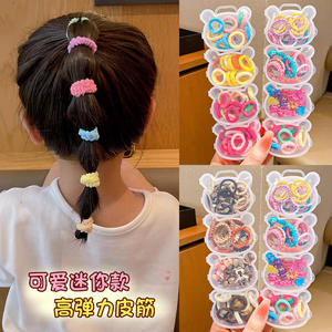 صندوق دب صغير لطيف لتعبئة حبال الشعر زهرة تصميم اوروبي جديد نايلون ناعم للفتيات - Product Image 3