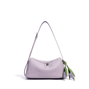 Custom Logo Real Grain Cow Leather Single Strap Zipper <b>Sling</b> <b>Bag</b> for Women Fashion Travel - Product Image 1