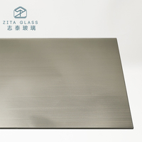 Chine Fabricants Brossé Miroir Imprimé Verre Trempé Épaisseur 3 Mm-8 Mm Réfrigérateur Couverture Porte Verre