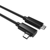 Cable USB3.1 Gen1 Tipo C a USB Flexible de 5 Metros, Sincronización de Datos de 5 Gbps para VR Android con Conectores en Ángulo Recto, Accesorios para PC