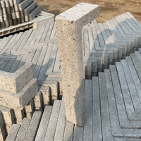 Briques de béton longues décoratives, blocs d'angle de mur extérieur