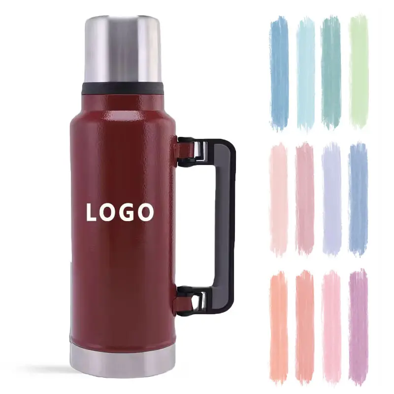 Vacuum insulated kettle travel water bottle outdoor portable hot kettle Large capacity portable car cold