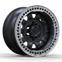 S3-00039 18-24 Llantas de Aluminio Forjado para Jeep, Acabado Negro Mate Personalizado, Borde Mecanizado, Orificio Circular, Diseño Cóncavo Profundo, Estándar DOT