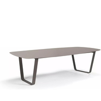 Table de Jardin en Pierre Frittée Cadre en Aluminium KD pour Hôtel Terrasse