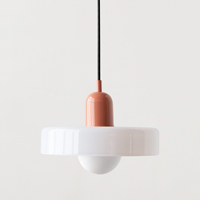 Lustre LED en verre vert vintage du Moyen Âge, design Bauhaus moderne, protection oculaire, pour salle à manger, chambre à coucher, usage domestique, luminaires suspendus