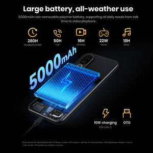 Smartphone Fossibot <span class=keywords><strong>S6</strong></span> 8GB 256GB Android 16 Sbloccato, Display 120Hz, Batteria 5000mAh, Fotocamera 16MP, Octa Core, Dual SIM - Product Image 6
