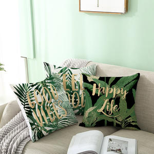 <span class=keywords><strong>Fundas</strong></span> de Almohada con Diseño de Plantas Verdes Nórdicas, <span class=keywords><strong>Fundas</strong></span> de Cojín de Gamuza para Decoración de Sofá Cama, Artículos para el Hogar Shopee Cross-Border - Product Image 3