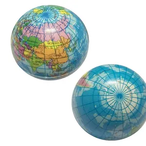 World Map Foam Earth Globe Stress Relief Bouncy Ball Kids Toy Education