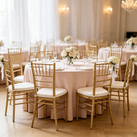Chaise Chiavari empilable dorée, démontable, en gros, avec structure en métal ou en résine, pour usage extérieur, repas, mariages, banquets, salles de réception