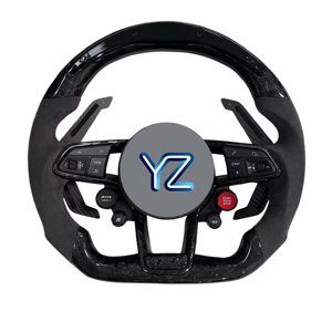 พวงมาลัยกีฬาคาร์บอนไฟเบอร์ LED แบบ OEM ของ YZ - 3/4 ก้าน  ปลอดภัย  ยกระดับ  ไม่ต้องปรับเปลี่ยนโครงสร้าง - Product Image 1