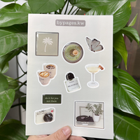 Feuille d'autocollants 3D en époxy personnalisée A6, autocollants 3D en résine personnalisés pour ordinateur portable, bouteille d'eau, décoration de journal