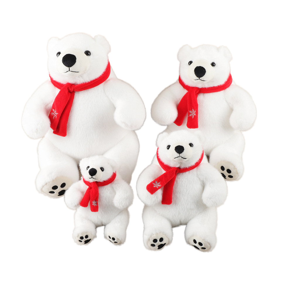 juguetes de peluche oso polar de Navidad lindo y seguro, perfecto
