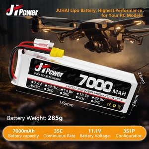 JUHAILIPO <span class=keywords><strong>Lipo</strong></span> 배터리 7000MAH 7.4V 35C 드론 FPV 호환 UAV 원격 제어 자동차 해양 - Product Image 2
