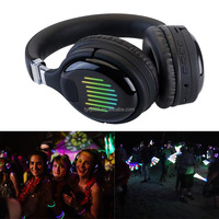 Équipement de disco silencieuse de la meilleure qualité, casques de fête silencieuse 500m, flash au rythme, disco silencieuse, cadeau gratuit émetteur avec micro