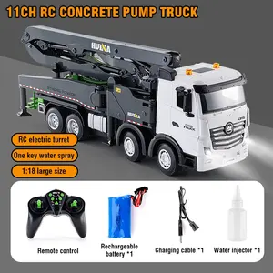 Camion RC HUINA 1381 NOUVEAU Grand Modèle 1/18 Semi-Métallique Télécommandé Pompe à Béton Véhicule <span class=keywords><strong>de</strong></span> <span class=keywords><strong>Chantier</strong></span> Cadeau pour Garçon Voiture RC - Product Image 6