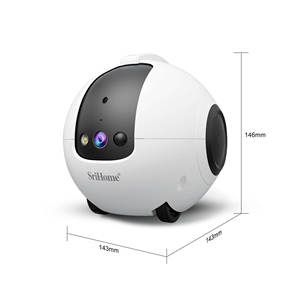 กล้องวงจรปิดไร้สาย SriHome 4MP สำหรับภายในบ้าน ระบบรักษาความปลอดภัยอัจฉริยะ พร้อมเซ็นเซอร์ตรวจจับความเคลื่อนไหว สำหรับเด็กและสัตว์เลี้ยง แบตเตอรี่ 10000mAh ดีไซน์ทรงกระบอก - Product Image 6