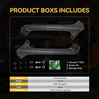 Aluminiumlegierung Beleuchtungshalterungen für Jeep Wrangler JL JT 2018+ 52 Zoll Modulare LED-Leiste Dach-Überrollkäfig-Halterung Zubehör Premium