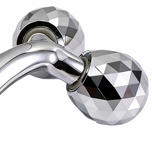 Rouleau facial en alliage de zinc KINWONG, double rouleau massant à facettes en diamant, <span class=keywords><strong>massage</strong></span> corporel, vente en gros OEM - Product Image 3