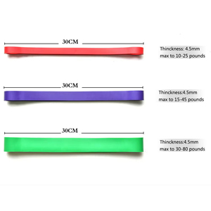 <span class=keywords><strong>Bandas</strong></span> de Resistencia <span class=keywords><strong>Cortas</strong></span> de Látex Antideslizantes para Ejercicio de Glúteos, 4.5mm de Grosor Extra, Paquete de 3 - Product Image 2