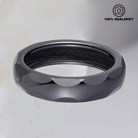 Bague Intelligente Classique en Céramique Plaqué Or Rose avec NFC, Zircon et Finition Polie 6mm, Puce Ntag 213/215/216, Cartes Numériques, Modèle 2026