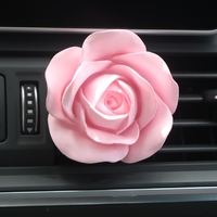 Diffuseur d'huiles essentielles en céramique parfumée en forme de rose en porcelaine pour voiture, désodorisant d'air frais en plâtre aromatique, vente en gros d'usine