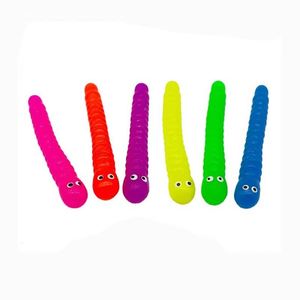 Jouet sensoriel anti-stress en TPR, chenille colorée extensible, jouet amusant et mignon à tirer, en caoutchouc souple, vente chaude - Product Image 2