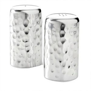 Contemporary Metal <b>Salt</b> <b>Pepper</b> Shaker <b>Set</b> Elegant Tabletop Condiment Dispenser for Home Kitchen Restaurant Hotel - Product Image 1