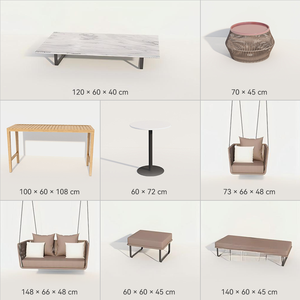Set Tavolo da Pranzo da Esterno con Sedie in Corda, Mobili Artigianali Personalizzati, Mobili in Marmo, Mobili in Rattan - Vendita all'Ingrosso Diretta dalla Fabbrica - Product Image 3