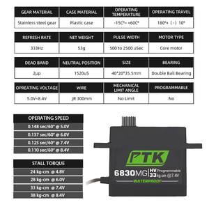 PTK 6830มก. 30กก. แรงบิดสูงโลหะ180แรงบิดสูงเกียร์พวงมาลัย TRX4 - Product Image 2