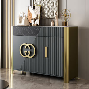 رف أحذية بتصميم إيطالي متين عالي الجودة من الخشب الصلب بسعة كبيرة وقاعة حية بتصميم حديث فاخر لمدخل الغرفة - Product Image 2