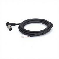 Câble M12 A-Code vers Pigtail |   Connecteur circulaire mâle/femelle IP67 avec fil blindé PUR/PVC 2/3/4/5/6/8/12/17 broches pour capteur