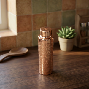 Bouteille d'eau en cuivre naturel NA80 BS International, étanche, personnalisable, écologique, compatible lave-vaisselle, pour l'extérieur – Vente en gros - Product Image 1